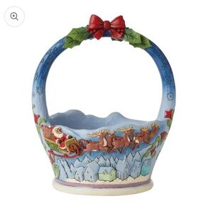 NEW Jim Shore "Merry Season of Surprises" Resin Holiday Basket